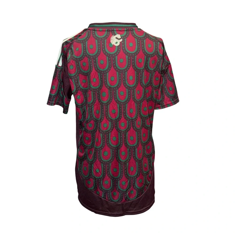 Adidas Mexico Away Jersey Mens L Maroon 2024 Copa America Aztec Quetzalcoatl